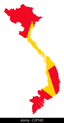 Vietnam map isolated on white background Stock Photo - Alamy