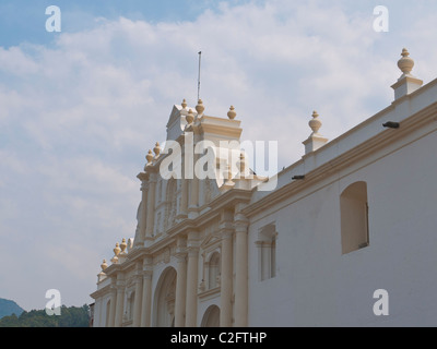 Detail of buildings in the Spanish colonial city of Antigua, Guatemala. Stock Photo