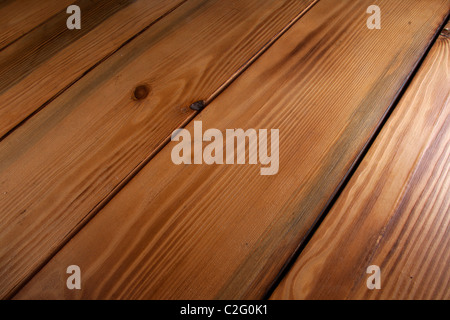 Brown wooden floor perspective, Background photo texture Stock Photo