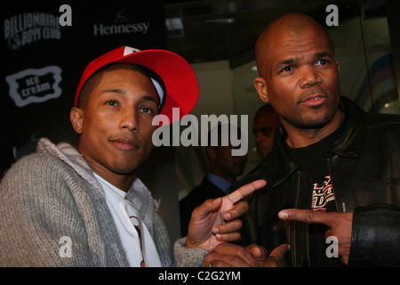 Pharrell Williams (right) and Nigo at the launch of an exclusive range of  Billionaire Boys Club clothing and Ice Cream footwear with RbK at the  Sanderson Hotel, London Stock Photo - Alamy