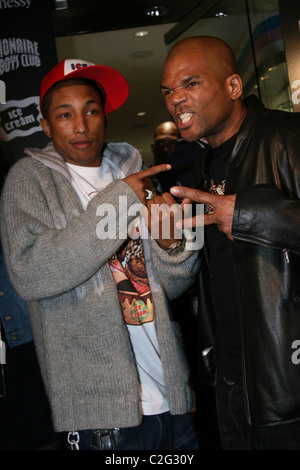 Pharrell Williams (right) and Nigo at the launch of an exclusive range of  Billionaire Boys Club clothing and Ice Cream footwear with RbK at the  Sanderson Hotel, London Stock Photo - Alamy