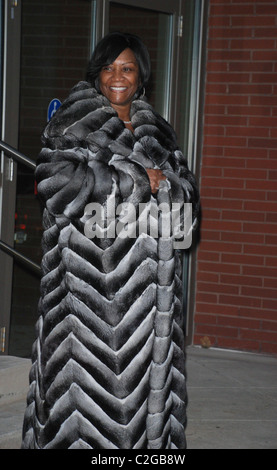 Soul star Patti LaBelle adopts the natural look as she arrives at the Kimmel Center for the Performing Arts without make-up to Stock Photo