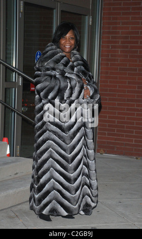 Soul star Patti LaBelle adopts the natural look as she arrives at the Kimmel Center for the Performing Arts without make-up to Stock Photo