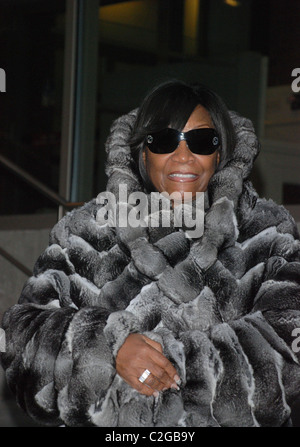 Soul star Patti LaBelle adopts the natural look as she arrives at the Kimmel Center for the Performing Arts without make-up to Stock Photo