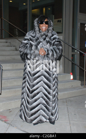 Soul star Patti LaBelle adopts the natural look as she arrives at the Kimmel Center for the Performing Arts without make-up to Stock Photo