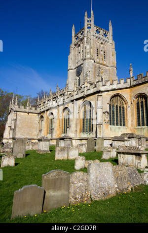 st mary's church Fairford village gloucestershire cotswolds england Stock Photo