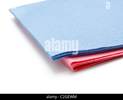 two microfiber dusters isolated on white background Stock Photo - Alamy