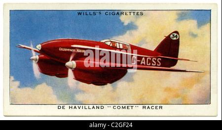 A De Havilland 'Comet' racer, produced for the 1934 England to Australia air race. Scott and Campbell Brown won the race in one. Stock Photo