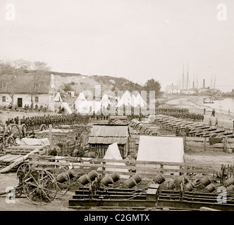 Yorktown, Va. Federal artillery park Stock Photo