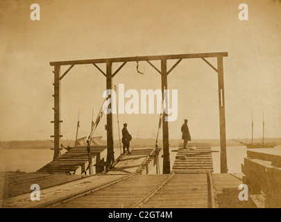 Bridges by means of which cars are loaded upon or unloaded from arks or barges Stock Photo