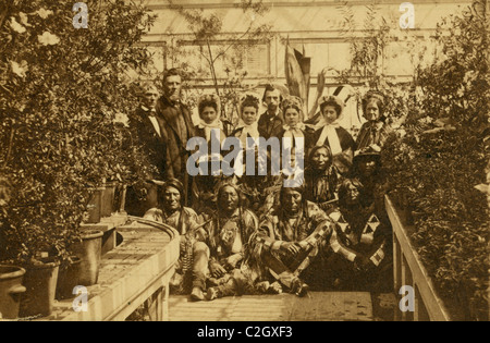 Indian delegation in the White House Conservatory during the Civil War Stock Photo