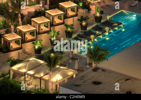 Singapore, Luxury Hotel Swimming Pool Stock Photo