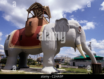 Lucy the Elephant. Building in the shape of an elephant in Margate City, New Jersey. Stock Photo