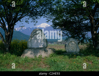 Dosojin Statue, Azumino, Nagano, Japan Stock Photo