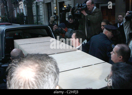 The casket of actor Heath Ledger is taken out of The Frank Campbell ...