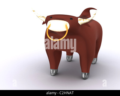 bull symbol. 3d Stock Photo