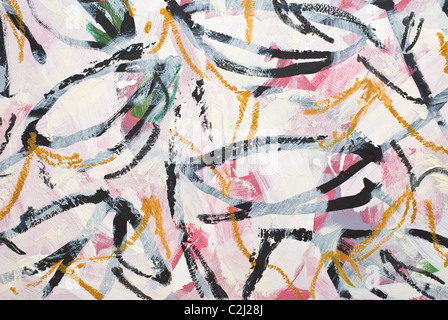 Hand Painted Acrylic on Paper as Design Element Stock Photo