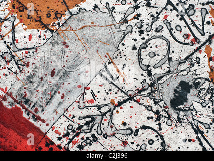 Hand Painted Acrylic on Paper as Design Element Stock Photo