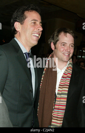 Jerry Seinfeld & Matthew Broderick Opening Night after party for the Broadway play 'November' held at Bond 45 Restaurant New Stock Photo