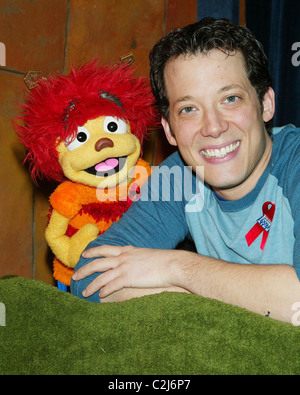 Root and John Tartaglia in-store appearance with Johnny and Root from the Disney TV show 'Johnny & the Sprites' held at the Stock Photo