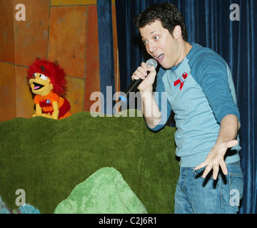 Root and John Tartaglia in-store appearance with Johnny and Root from the Disney TV show 'Johnny & the Sprites' held at the Stock Photo