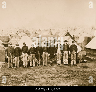 City Point, Virginia. Soldiers winter quarters. Inside first line of fortifications Stock Photo