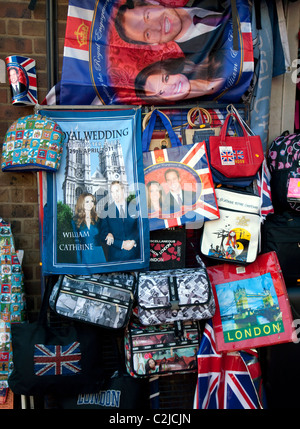 Display of royal wedding souvenirs on sale, London Stock Photo