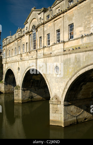 Pulteney Bridge and River Avon, Bath, Somerser, England, UK. Stock Photo