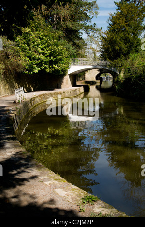 Kennet and Avon Canal; Sydney Gardens; Bath; Somerset, England, UK. Stock Photo