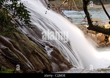 Detail of Agua azul waterfalls in Chiapas, Mexico Stock Photo