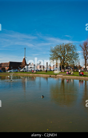 The Village Pond Goudhurst Kent England Stock Photo