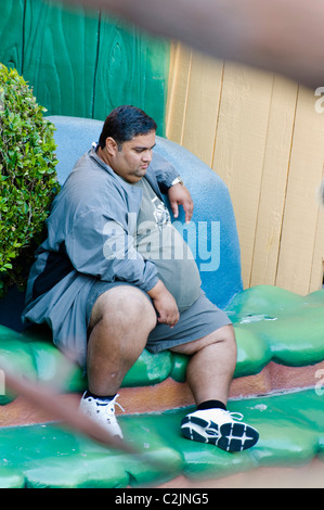 Obese man Stock Photo