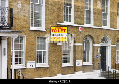 To let sign in London, England, UK, Europe Stock Photo