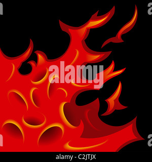 Tattoo-stylized flame tongues Stock Photo