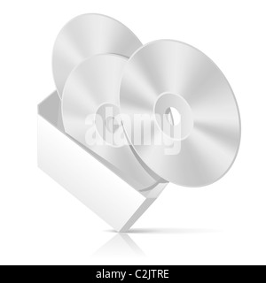 CD box with CD (DVD) template Stock Photo