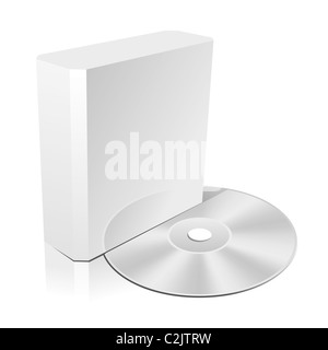 CD box with CD (DVD) template Stock Photo