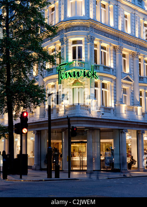 Fenwick store in London in the evening Stock Photo