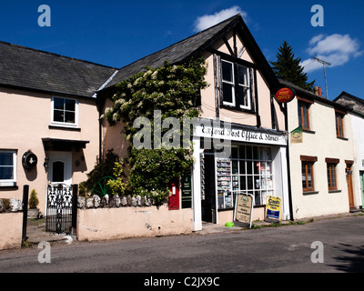Exford Post Office and general stores. A village on Exmoor, Somerset, England, UK Stock Photo