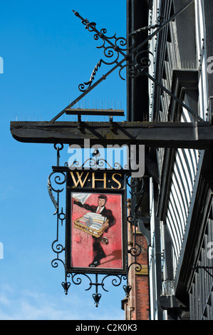 CHESTER, CHESHIRE, UK - APRIL 10, 2011:    Colourful old shop sign Stock Photo