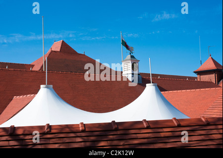 CHESTER, CHESHIRE, UK - APRIL 10, 2011:  Roofs at Chester Racecourse Stock Photo