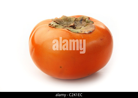 The red persimmon isolated on white background Stock Photo