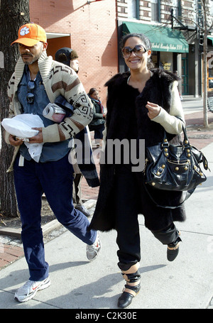 Tracee Ellis Ross and her boyfriend leaving Bar Pitti restaurant New ...