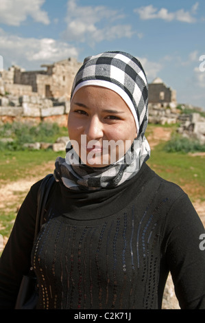 Syria Syrian Middle East young  Muslim woman girl teenager teen Stock Photo