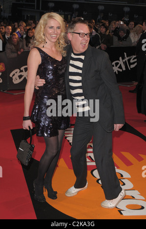 Nancy Sorrell and Vic Reeves at The Brit Awards 2008 - Arrivals held at Earls Court London, England - 20.02.08 Stock Photo