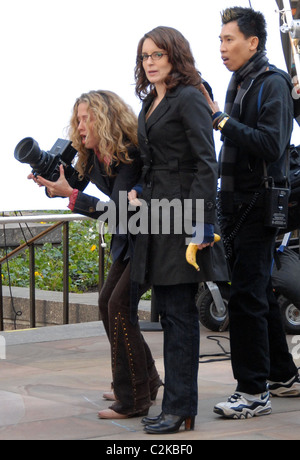 Tina Fey '30 Rock' being filmed at The Rockafeller Plaza New York City, USA - 15.03.08 Patricia Schlein/ Stock Photo