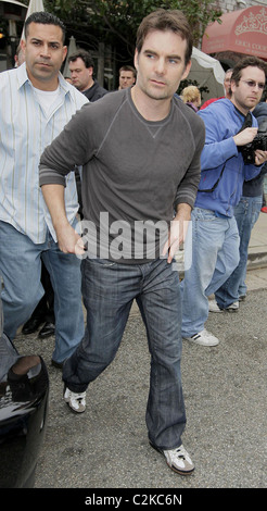 American race car driver Jeff Gordon leaving the Ivy restaurant Los Angeles, California - 21.02.08 Stock Photo