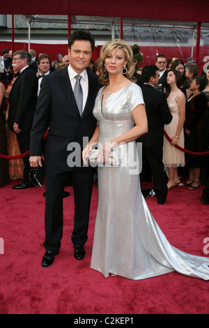 Donny Osmond and wife Debbie Osmond  The 80th Annual Academy Awards (Oscars) - Arrivals  Los Angeles, California - 24.02.08 Stock Photo