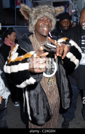 Flavor Flav arriving at MTV's 'TRL' studios in Times Square New York City, USA - 25.02.08 Doug Meszler / Stock Photo