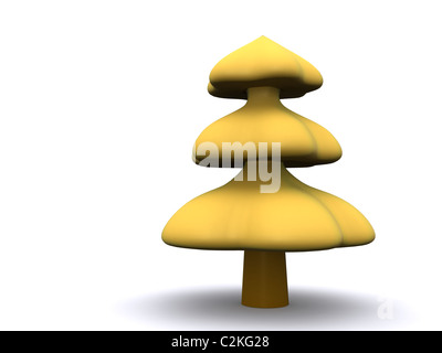 abstract christmas tree. 3D firtree Stock Photo