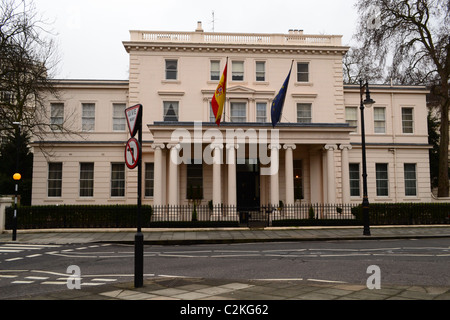 Spanish Embassy in Belgrave Square, Belgravia, London, UK ARTIFEX LUCIS Stock Photo